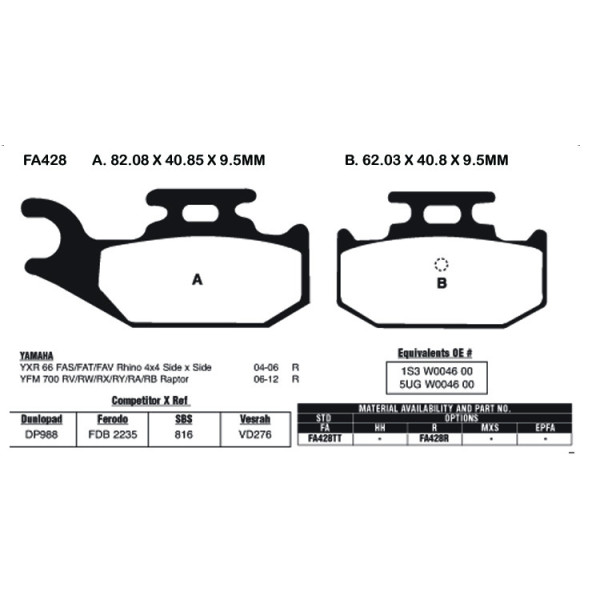 EBC EBC Brake Pads FA428TT
